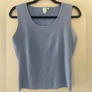 Shu shu blue ribbed tank top